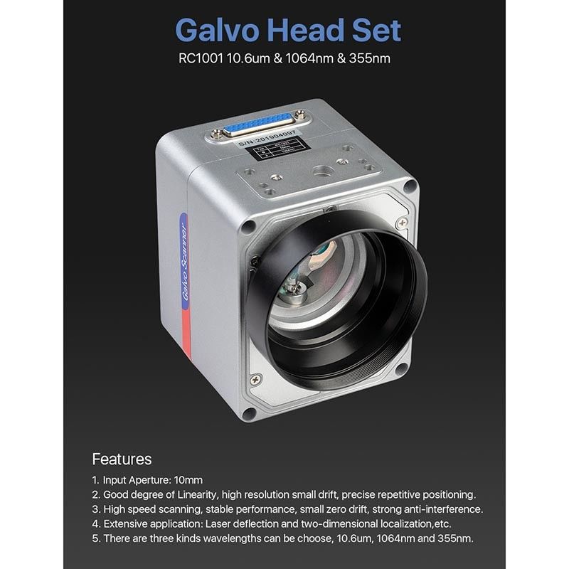 Stable Industrial Galvo Scanner Head , Multipurpose Fiber Laser Galvo Head